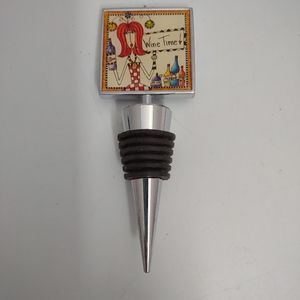 🌷Dolly Mama “Wine Time” Pictura Inc Wine Bottle Stoppers 4"